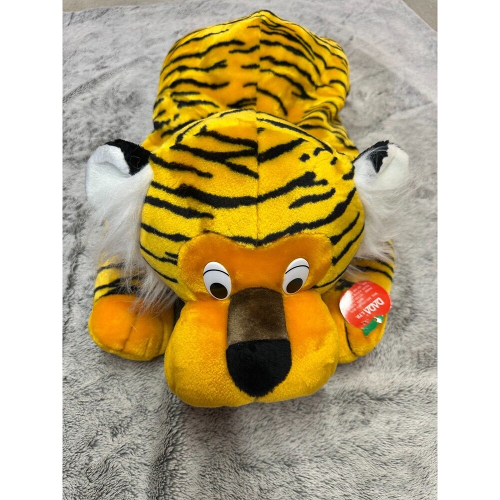 VERY RARE SAMPLE Vintage Kentex Tiger‎ Pillow Plush 34" DADA toy 1990 Large